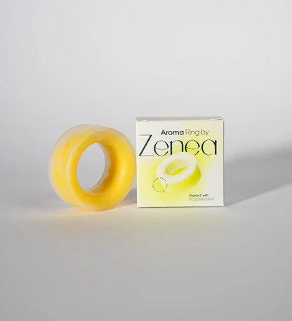 Aroma krúžok Zenea pri krabici produktu